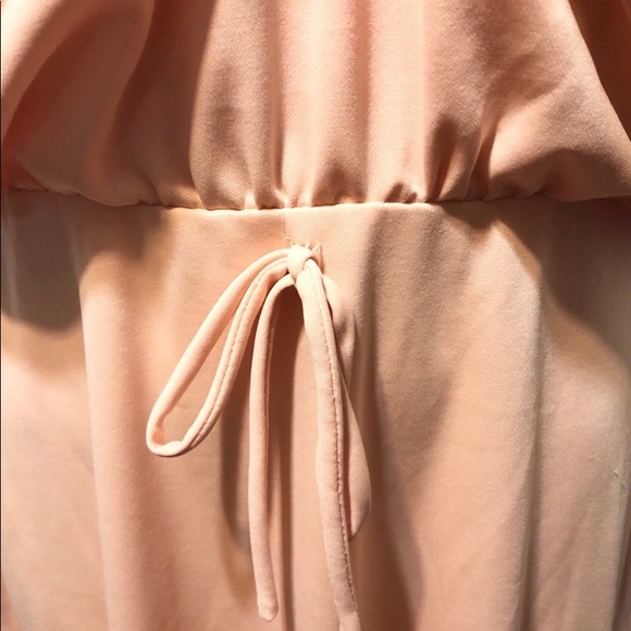 Vintage blouson dress | blush/peach gown - Picture 4 of 5